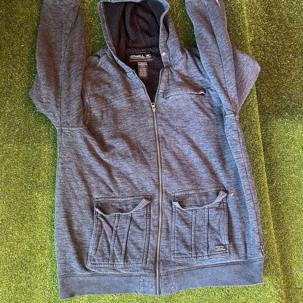 O-neill Men's Grey and Blue Hoodie